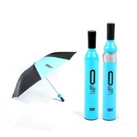 Pragmatic customized wine bottle shape umbrella, polyester fabric bottle cap umbrella