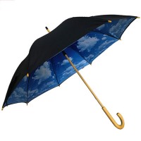 Custom Blue Sky And White Cloud Double-layer Straight Umbrella