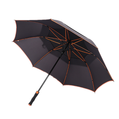 Automatic Open Extra Large Oversize Double Canopy Vented Windproof Waterproof  Golf Umbrellas With Logo Prints