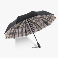 Double layer full automatic large men and women rain reinforced wind resistance three fold umbrella